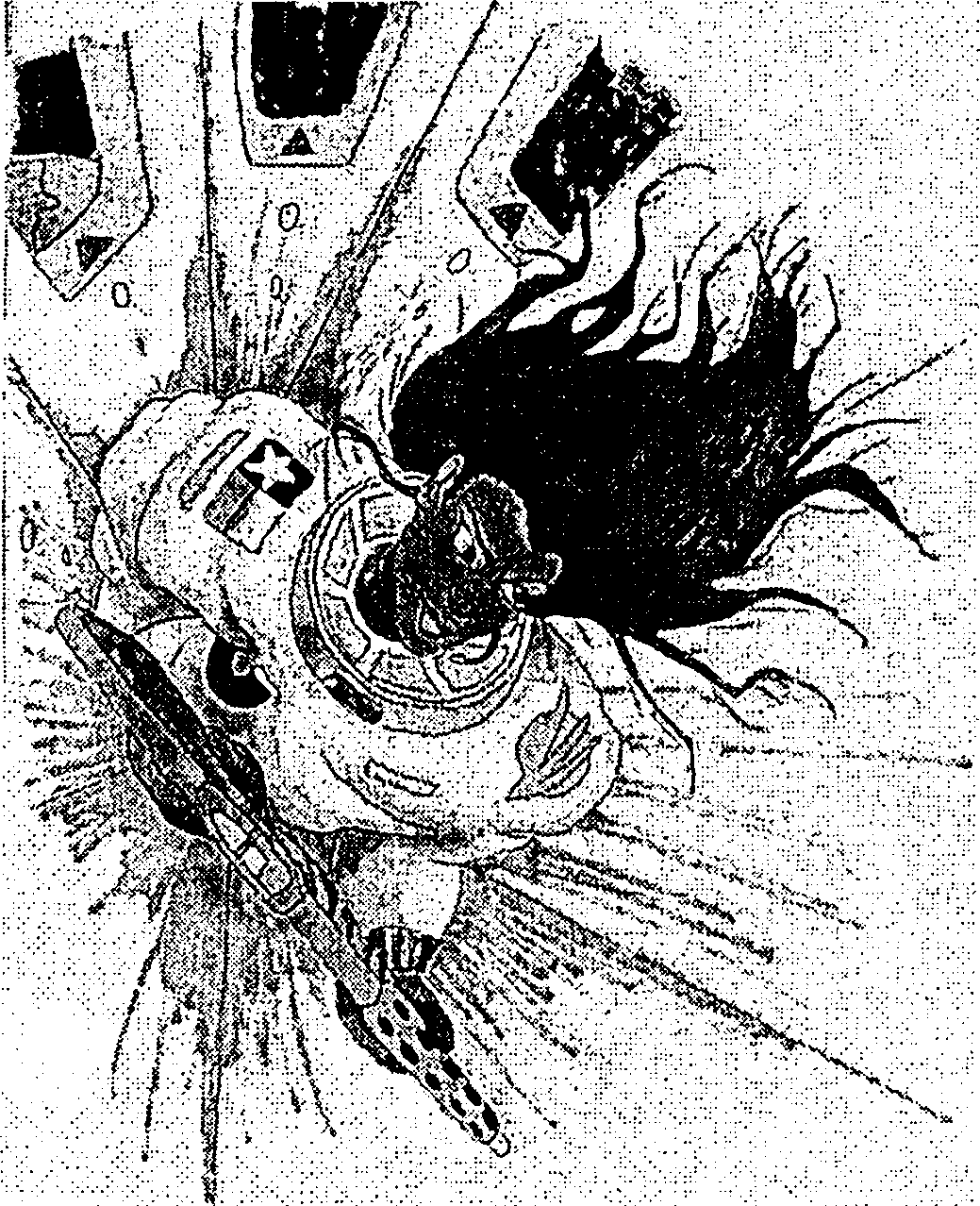 Zero-gravity Helios Space Station.