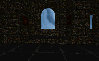 A window on the left side of the room.