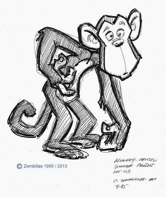 Sketch of a monkey. Sketch of a monkey.