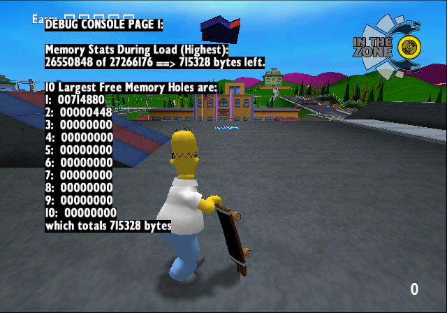 Debug Console Page 1