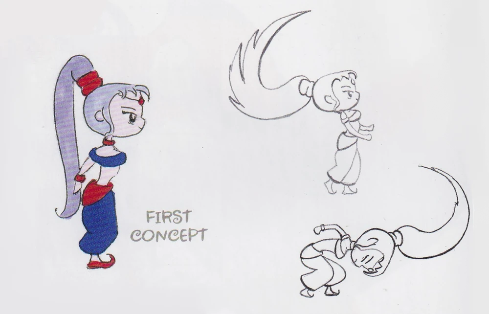The first Shantae design The first Shantae design