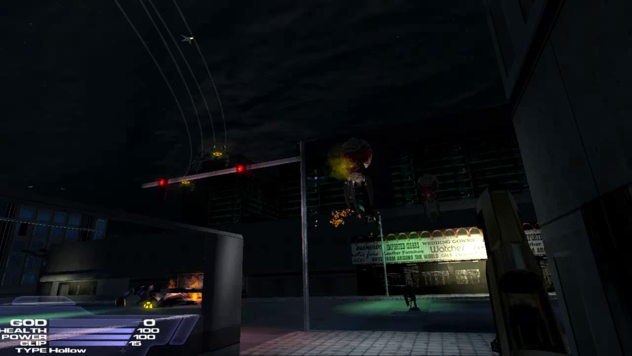 A Drone dogfighting over Las Vegas in a prototype from 2003. A Drone dogfighting over Las Vegas in a prototype from 2003.