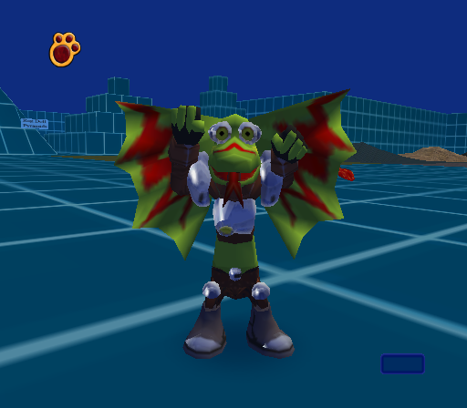 A Frill enemy from Ty 2. Ty 3 only uses the zombified version so the normal version is never used. A Frill enemy from Ty 2. Ty 3 only uses the zombified version so the normal version is never used.