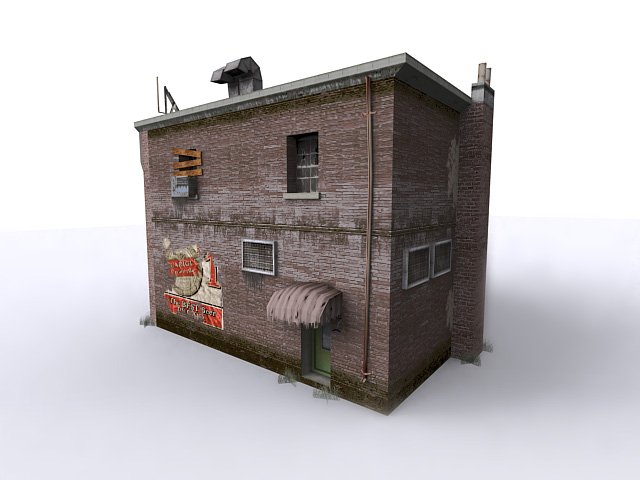 Back view of the pizza parlor.