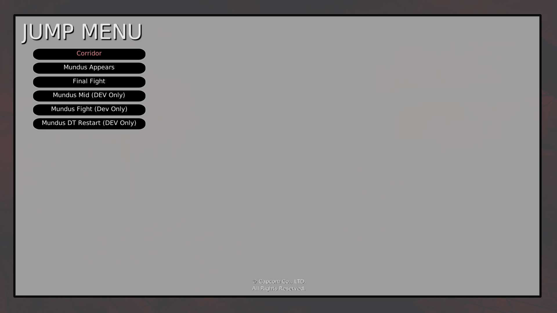 Jump Menu - Mission 19: Face of the Demon