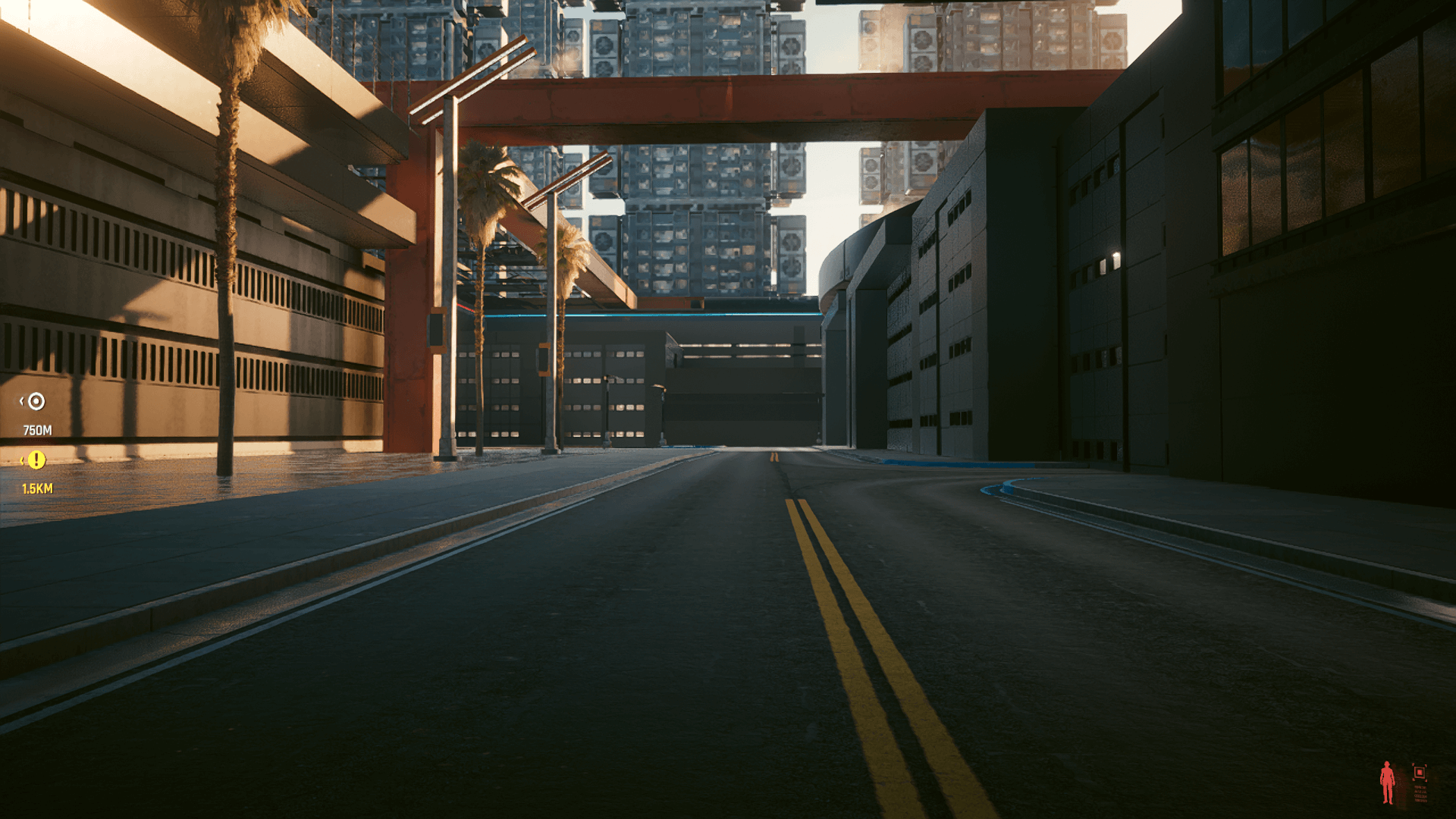 Behind the two side entrances is an L shaped area of roads Behind the two side entrances is an L shaped area of roads