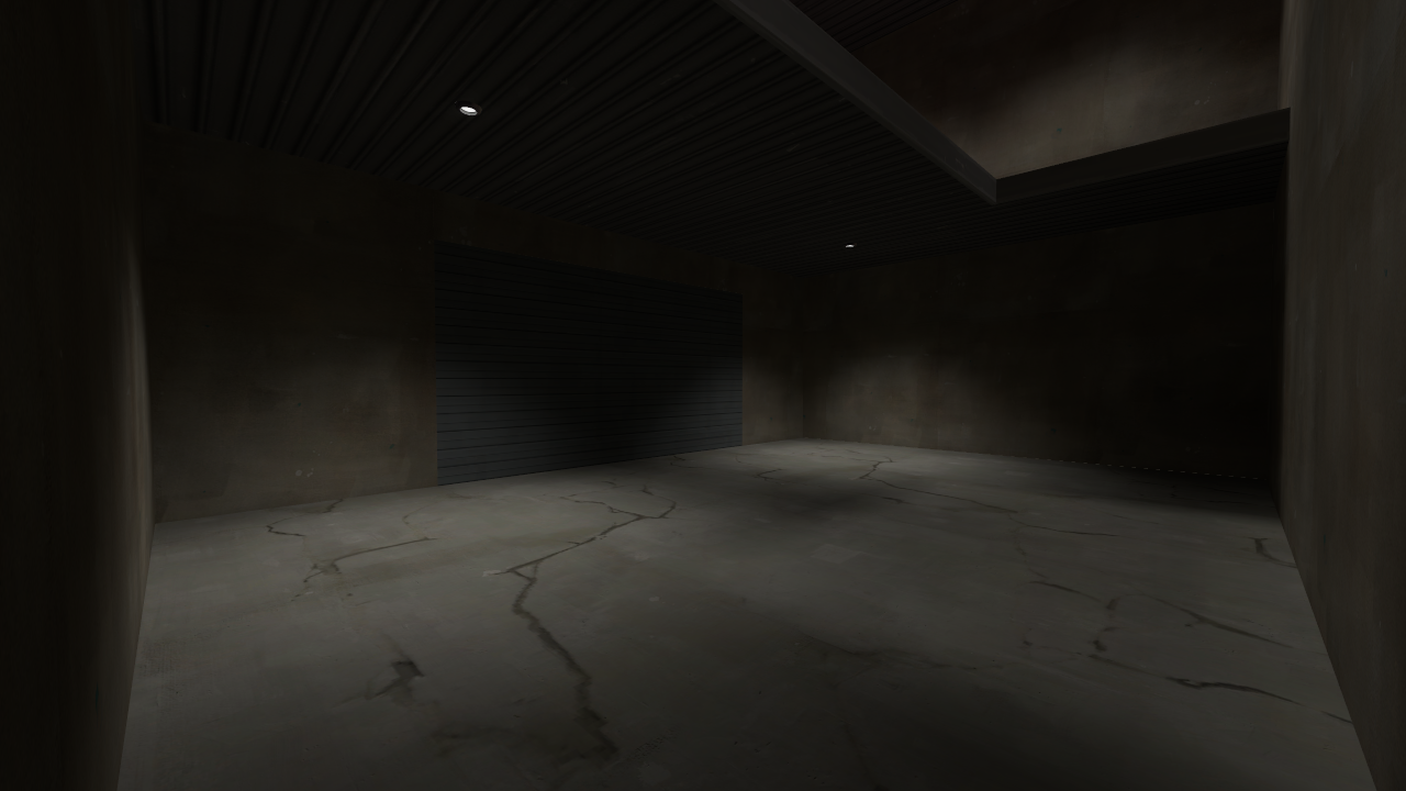 The unused room outside of the first control point. This is the lower tier of said unused room.