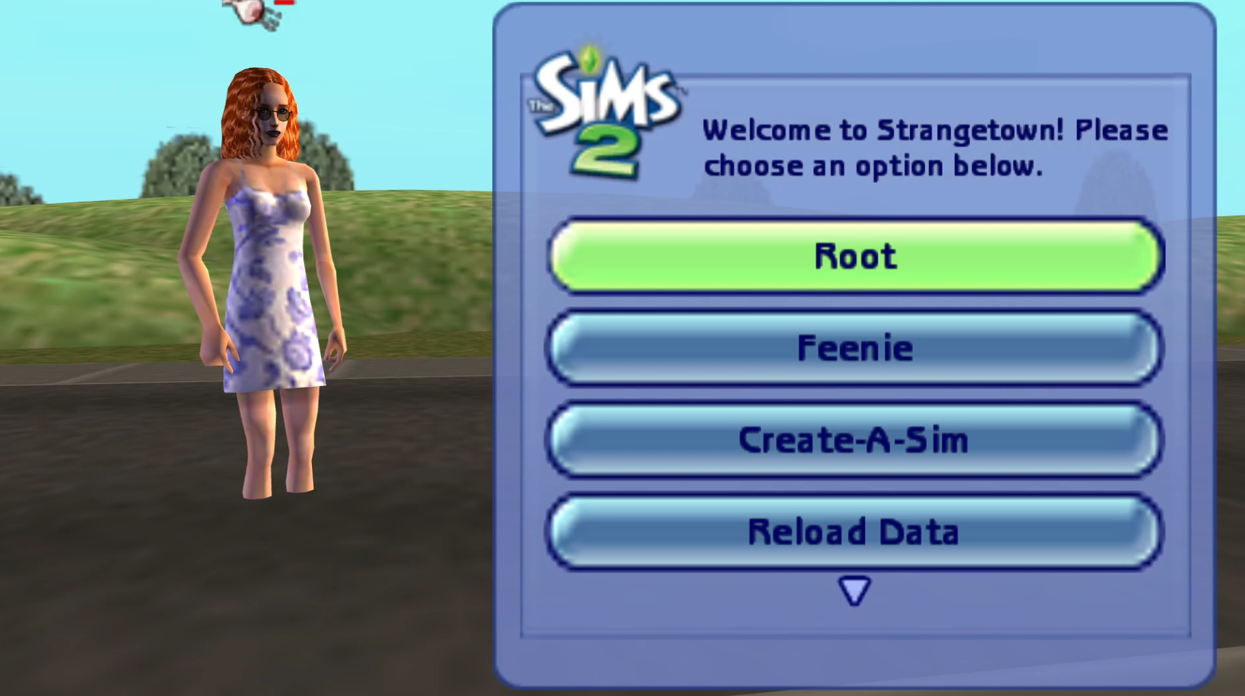 The main menu screen that appears for a split second The main menu screen that appears for a split second
