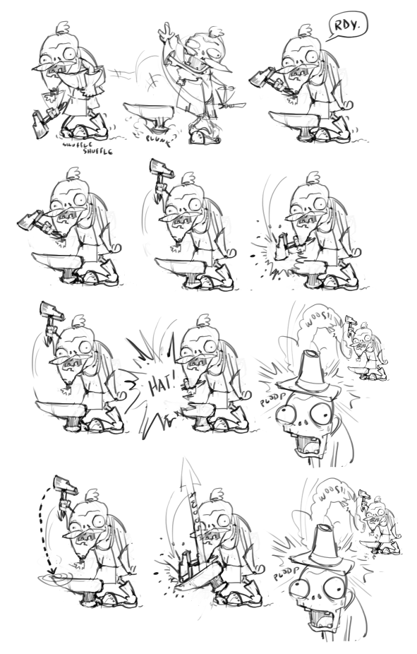 Blacksmith Zombie sketches Blacksmith Zombie sketches