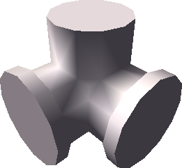 A pipe that splits into two other directions. A pipe that splits into two other directions.