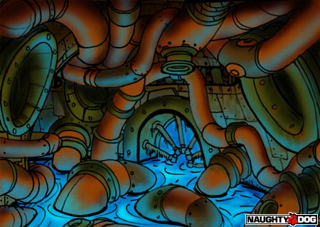Concept art of the Sewer levels (turn). Concept art of the Sewer levels (turn).
