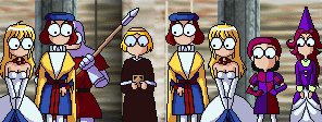 ED_C16 Sprites from ED_C14 on top of ED_C04BG. Some of the background characters look much different.