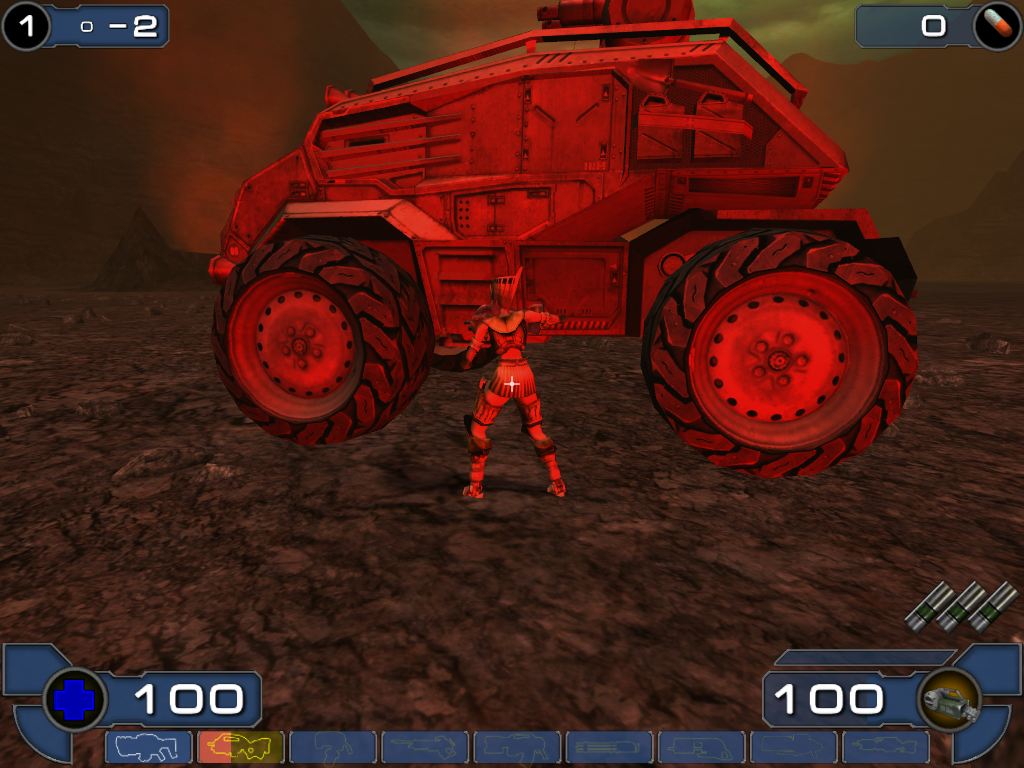 The Bulldog's size compared to the player's size.