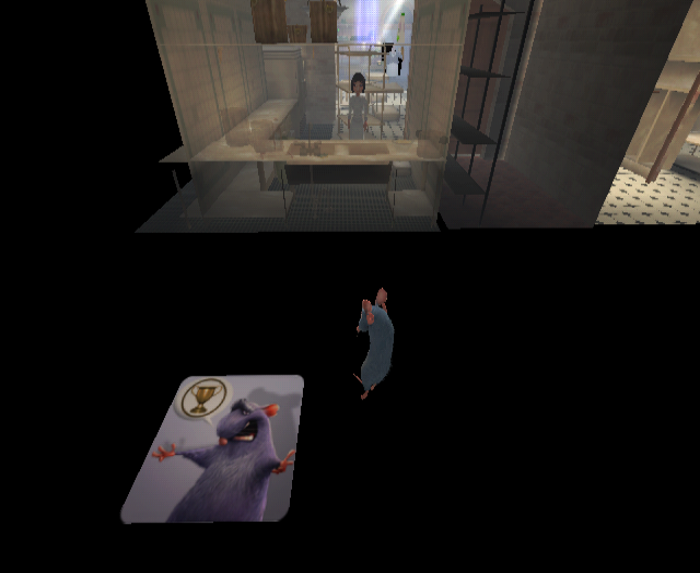 Behind Colette's cooking station in Little Chef - Big Kitchen is the "story complete" image that shows up once The Desserted Kitchen has been cleared.