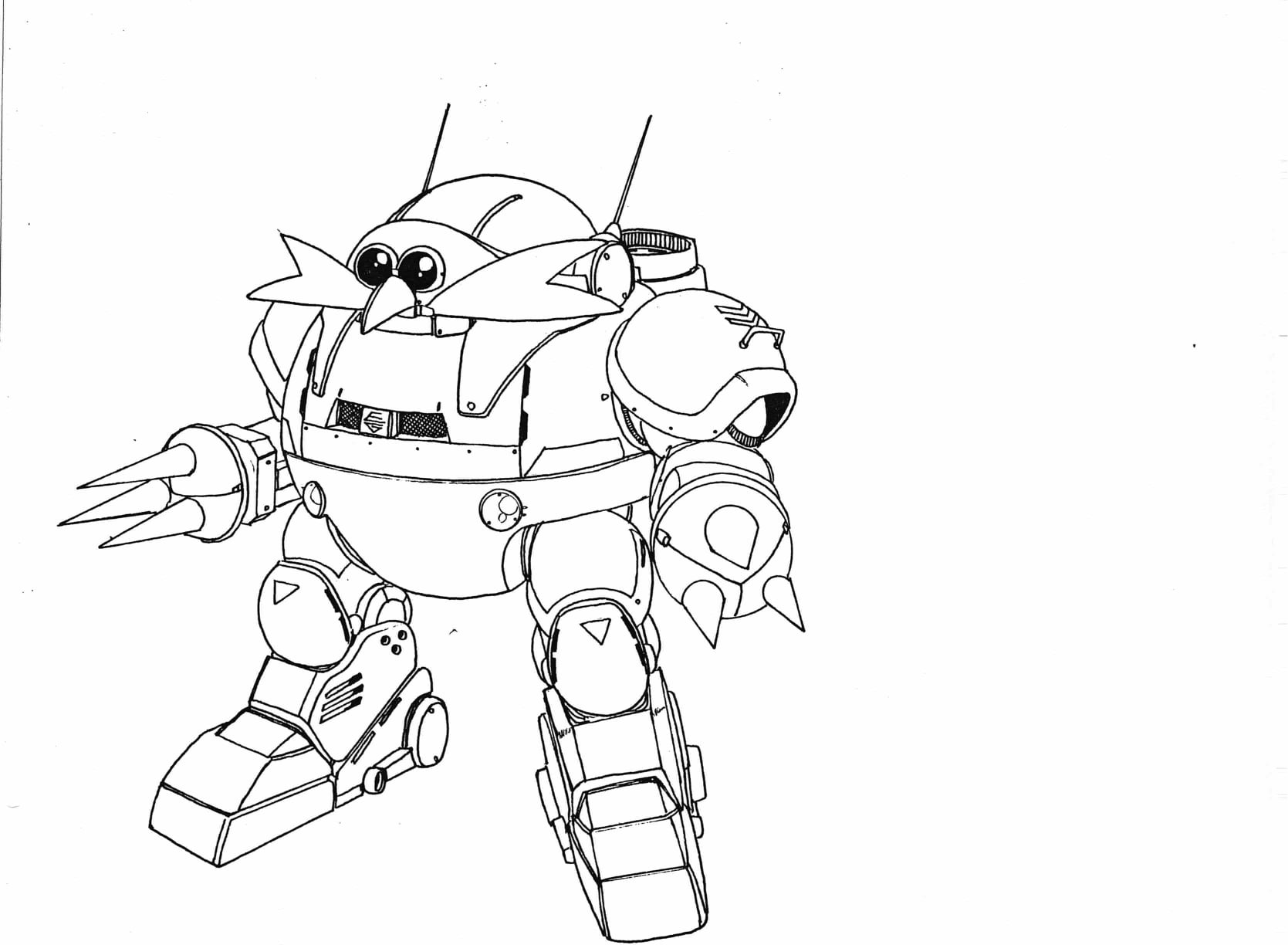 Concept art of Robo Eggman. Concept art of Robo Eggman.