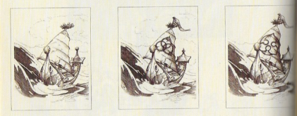 Different designs of the ship's sail. Different designs of the ship's sail.