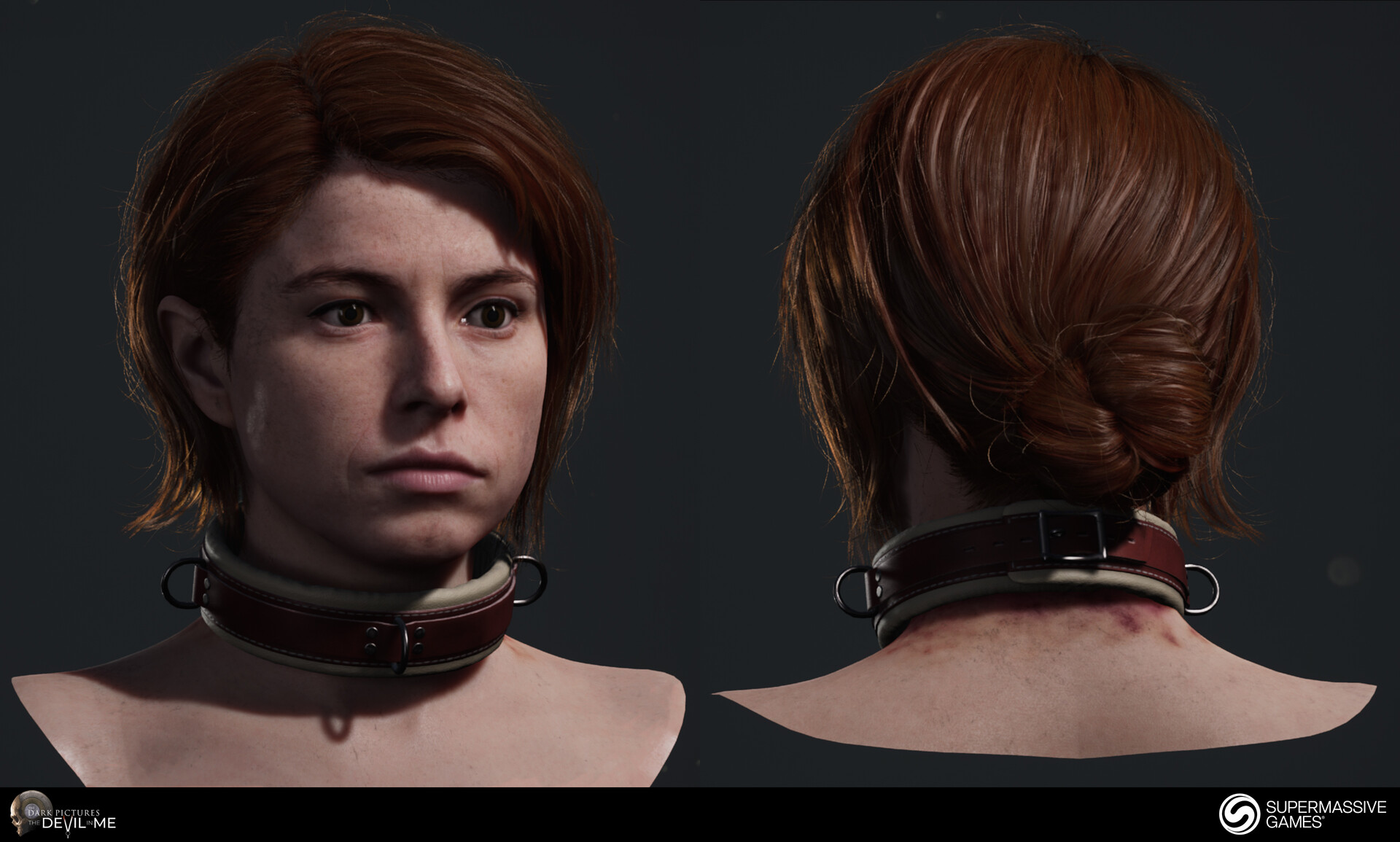 Unused model of Kate wearing the collar