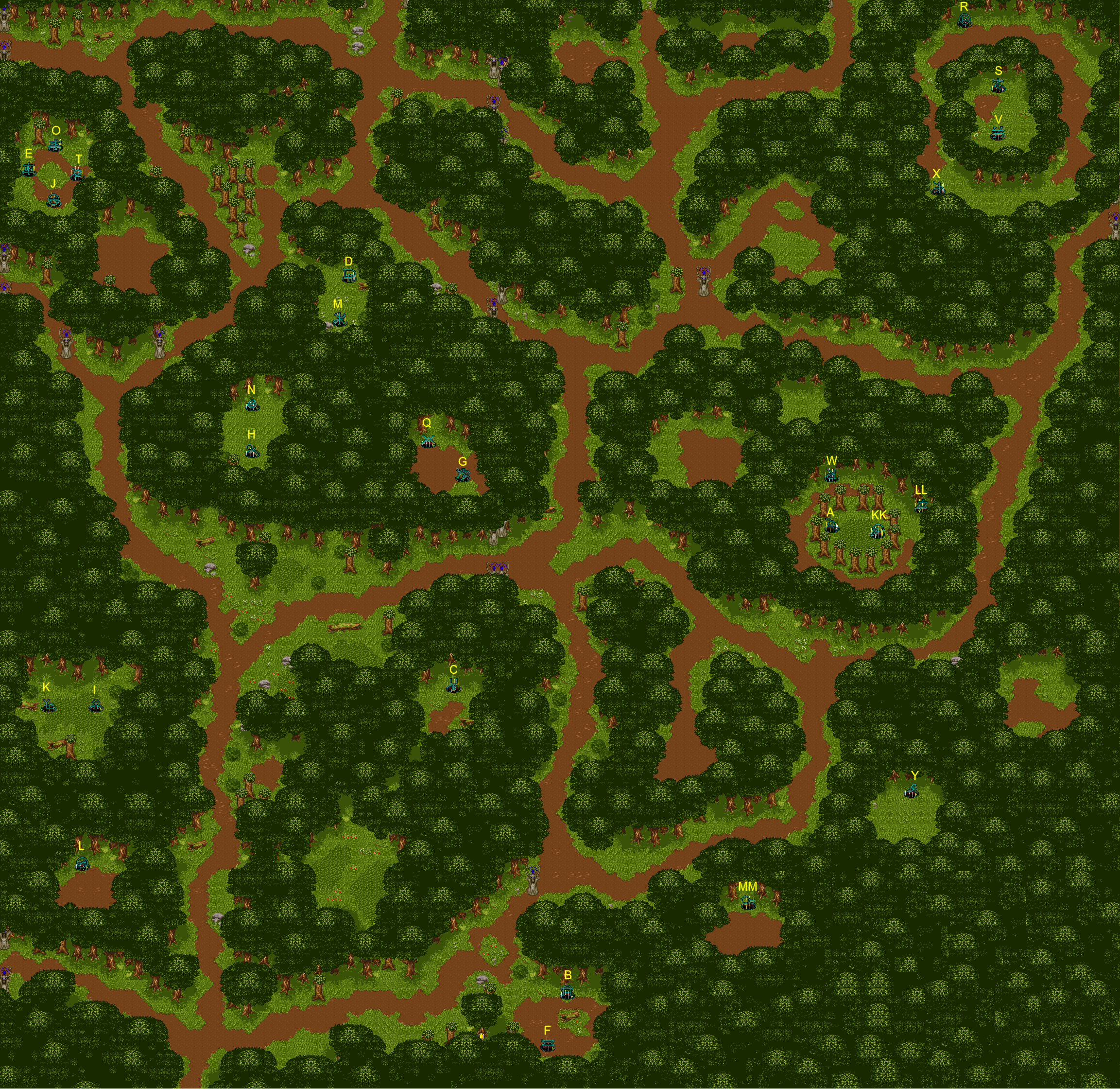 Blinder's Way Full Area Map Blinder's Way Full Area Map