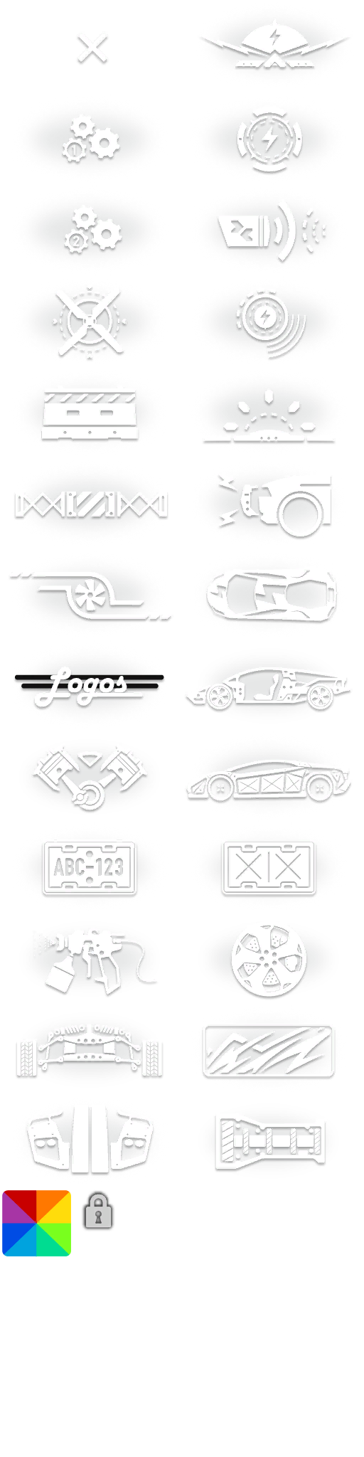 There are two unused "Logos" textures, along with the two textures on the top left.