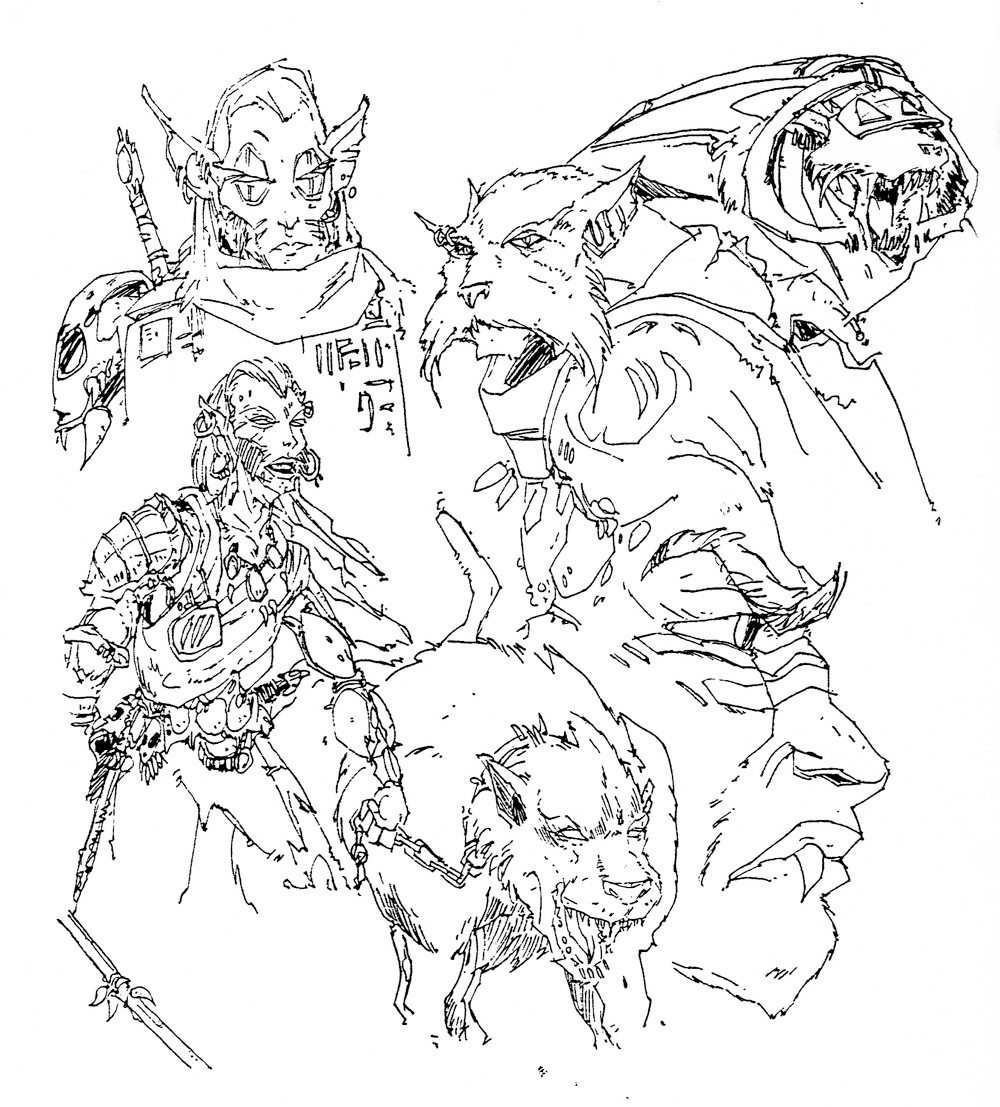Various forms of Khajiit physiology.