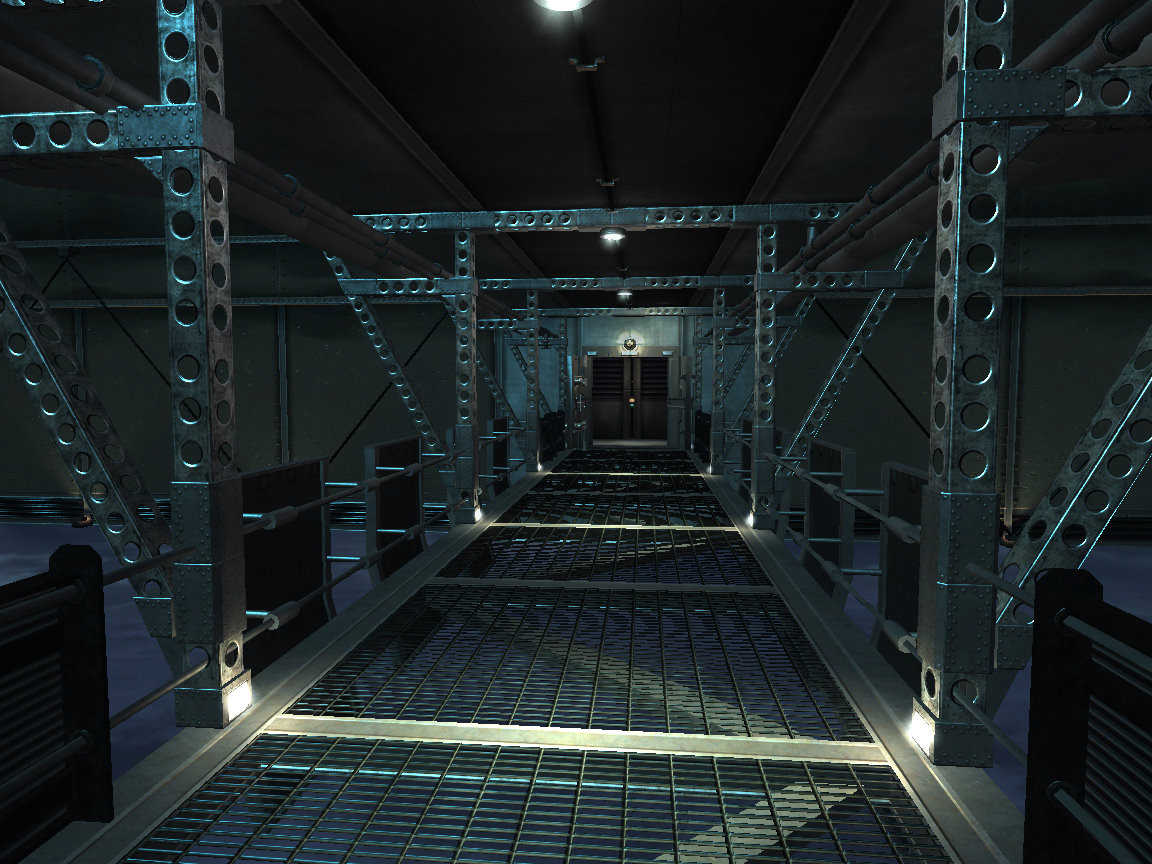 Undercarriage walkway.
