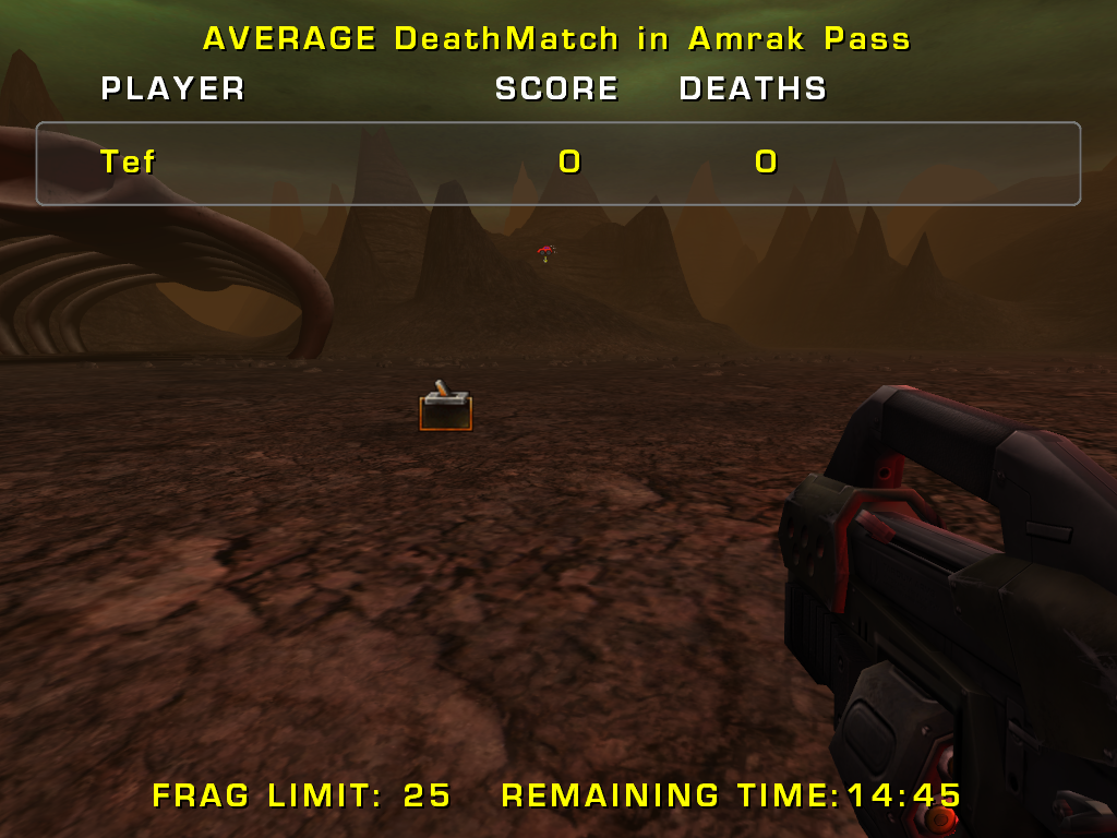 Scoreboard showing the level's “true” name.