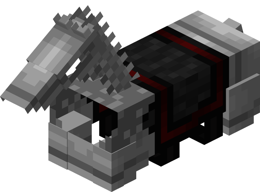 An isometric render of iron horse armor in 13w16a.