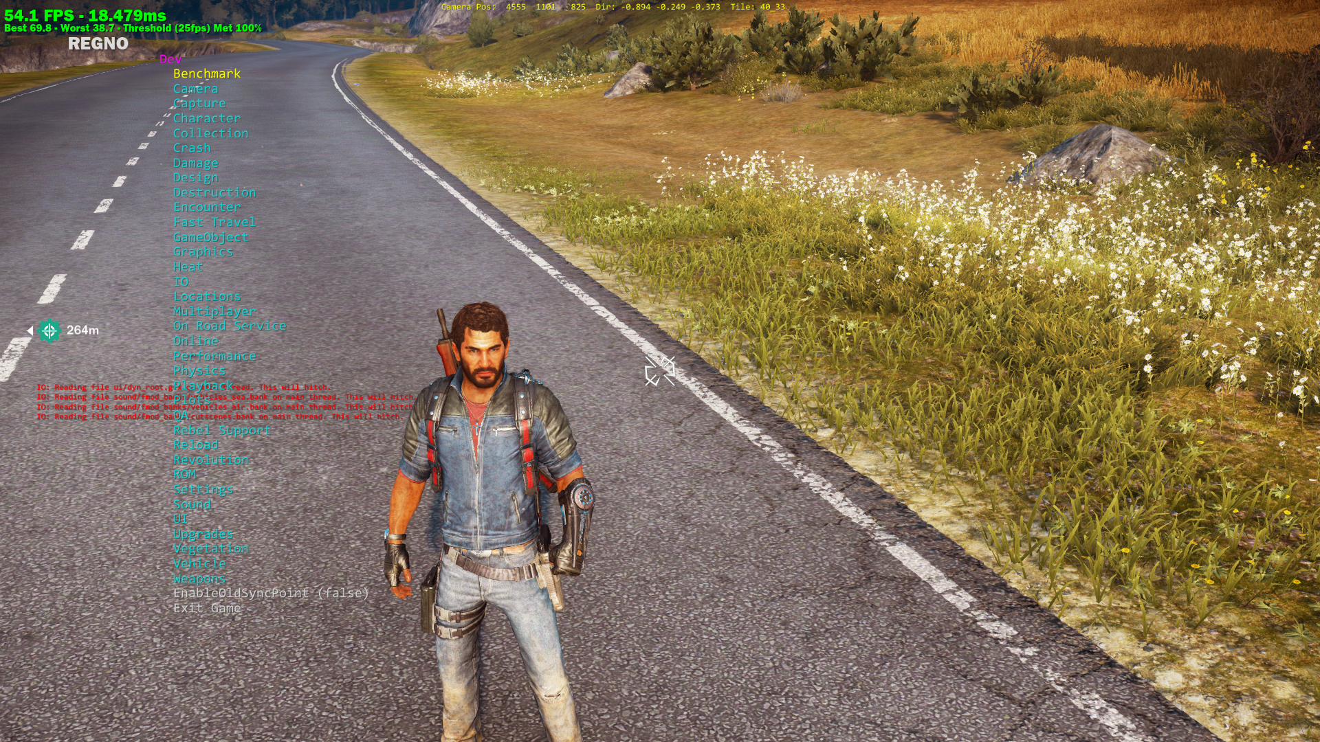 The dev submenu of the beta debug menu. The dev submenu of the beta debug menu.