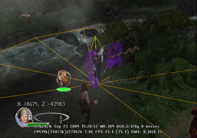 Show Character Position Info, Debug Spheres and Build Date enabled. Show Character Position Info, Debug Spheres and Build Date enabled.