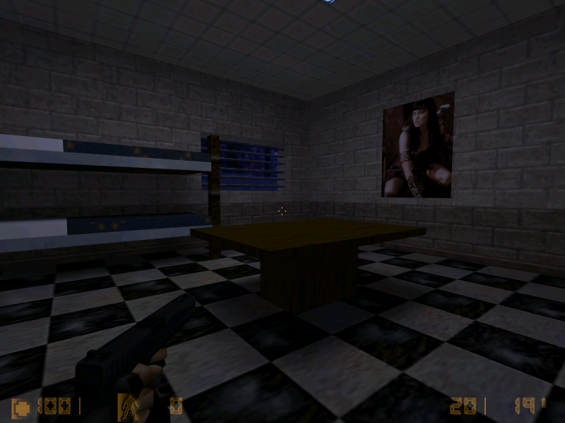 The bed room, containing a very important poster of Xena.