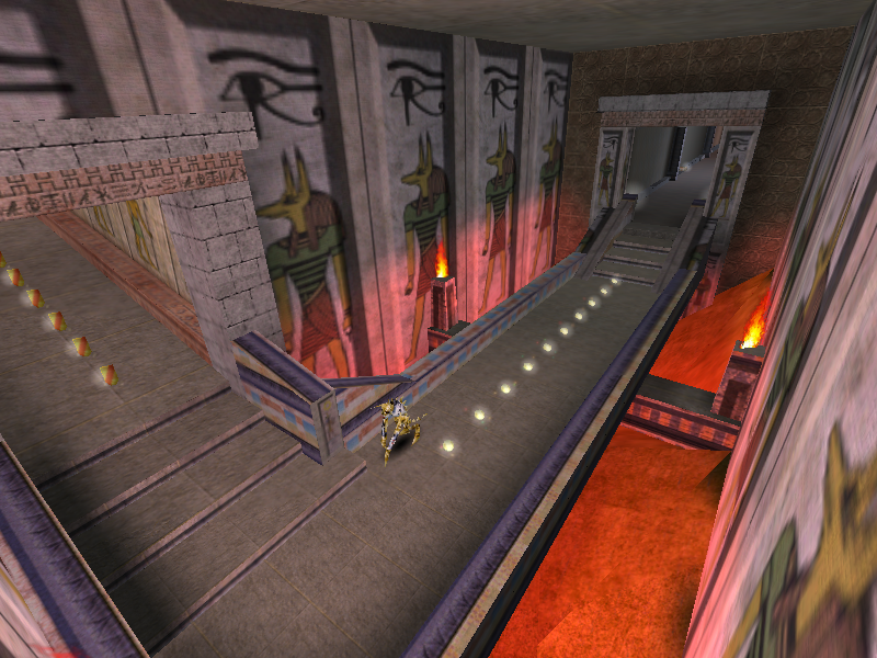 Lava-Filled passageway to the Lever room.