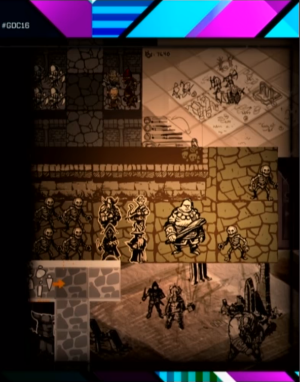 More combat/game view concept art, from the post-mortem video from GDC.