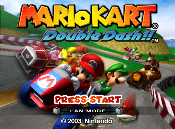 The title screen with the LAN mode graphic re-enabled. The title screen with the LAN mode graphic re-enabled.