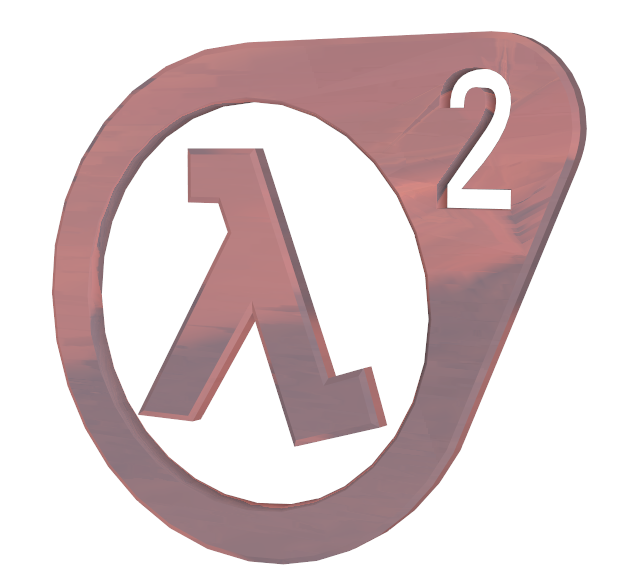 Half-Life 2 logo, used in the first demonstration video and e3_hl2logo.