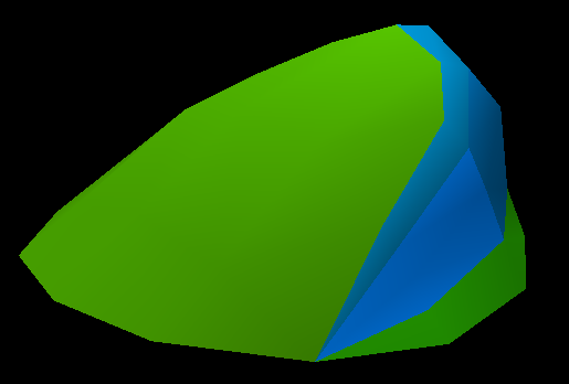 A giant dark-colored boulder with a sloped design. Used in Acts 1 and 3.