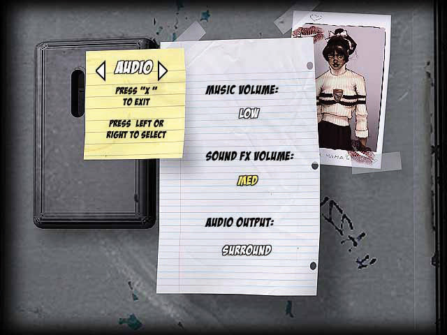 The Audio Settings page.