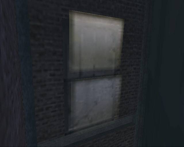 A light behind one of the windows of the building in front of Lola's house. A light behind one of the windows of the building in front of Lola's house.