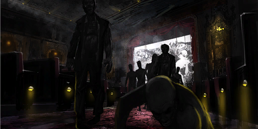 Concept art for Kino der Toten's stage.