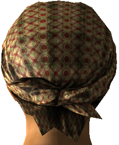 Unused head wrap, seen from behind Unused head wrap, seen from behind