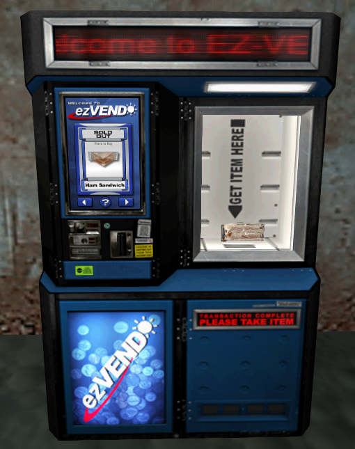 ezVEND appearance when an item is in the chute.