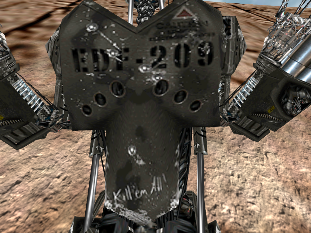 Closeup of the text on its chest. Closeup of the text on its chest.