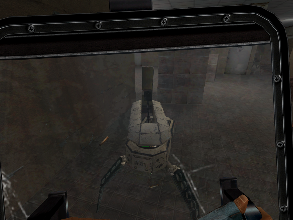 Riot shield with a charge between 89 and 81.