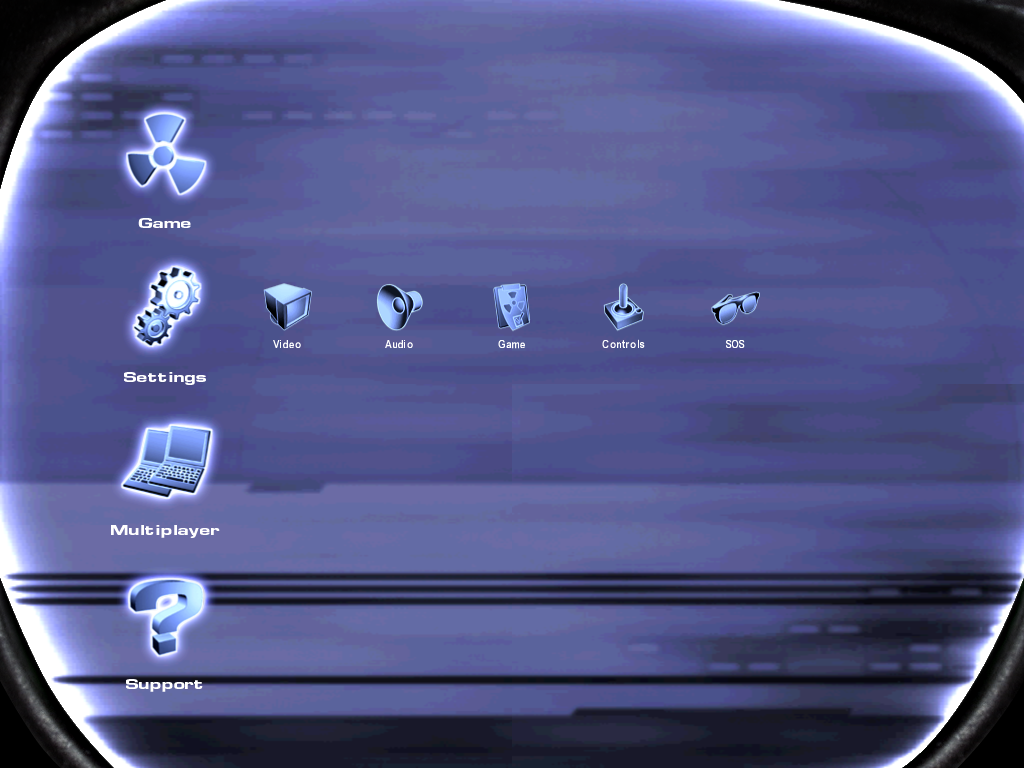 Settings menu category and options.