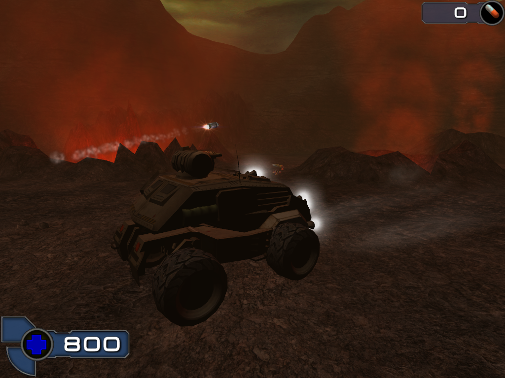Firing the Bulldog's rocket launchers.