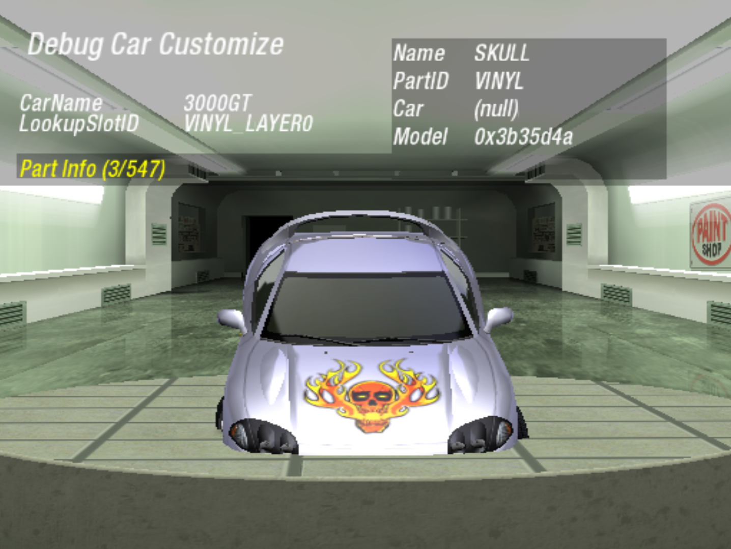 3000GT Skull Vinyl (Hood) 3000GT Skull Vinyl (Hood)