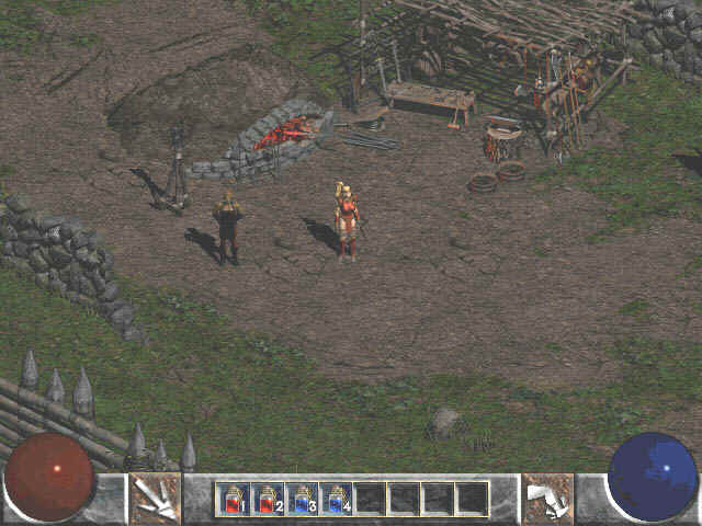 E3 1999 image. Charsi looks different and the Kick skill is present.