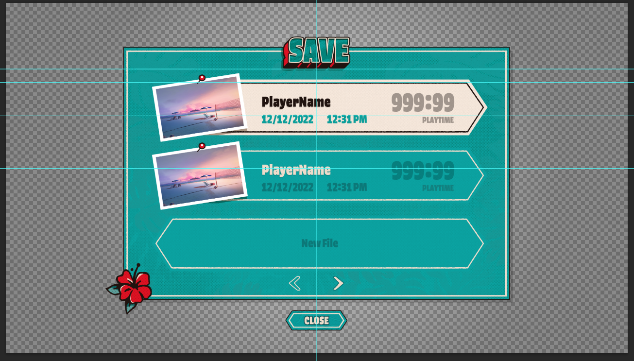 Save Screen Mockups