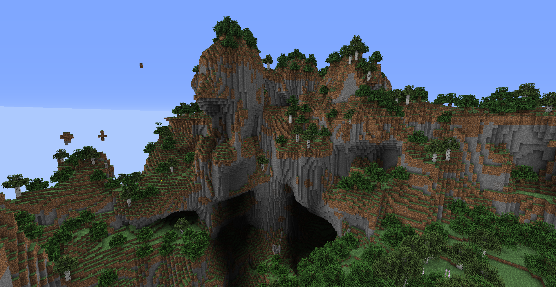 A screenshot of an AMPLIFIED world in 13w36a. A screenshot of an AMPLIFIED world in 13w36a.