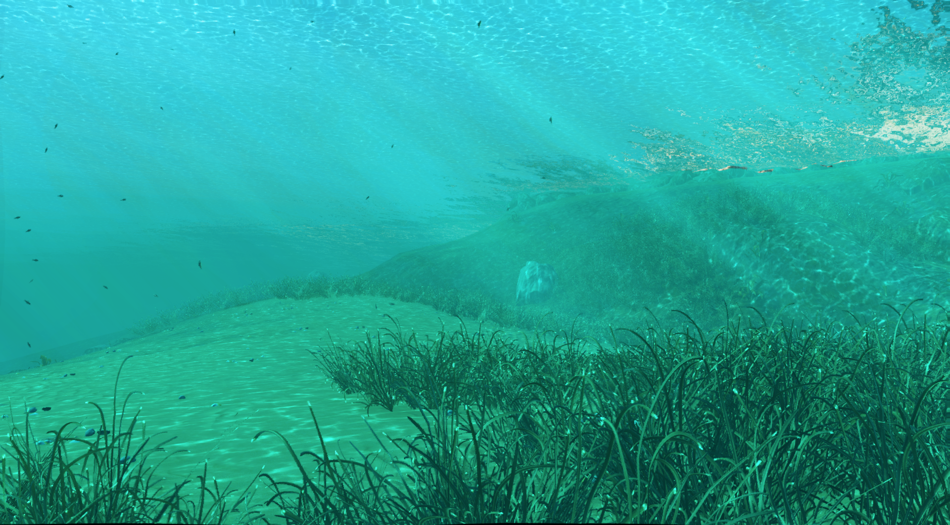 Underwater visuals of the final game as comparison. Underwater visuals of the final game as comparison.