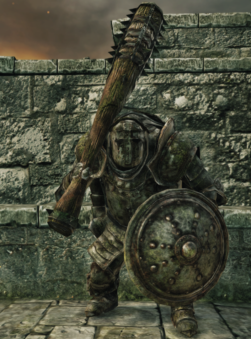 (Old) Ironclad Soldier - (Spiked Club + Shield) Switching to/Adding the equipWeaponAId ID, or EnemyEquipWeaponParam ID, 15111000 will result in the game crashing. Acquired screenshot from using 15121000 instead, although no animations besides shield blocking can be performed. (Old) Ironclad Soldier - (Spiked Club + Shield) Switching to/Adding the equipWeaponAId ID, or EnemyEquipWeaponParam ID, 15111000 will result in the game crashing. Acquired screenshot from using 15121000 instead, although no animations besides shield blocking can be performed.
